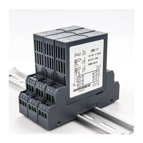 1pcs 4-20mA Signal Converter 0-10V Pluggable Analog Signal Isolator 24VDC(4-20MA in and Out_1 in 1 Out) in Saudi Arabia