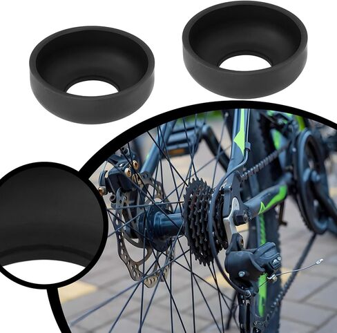 Create idea 2pcs 3/8" Bicycle Steel Rear Hub Cups Front and Rear Wheel Bearings Hub Cups for 3/8" Mountain Bike Axle Bicycle Rear Axle Black in Saudi Arabia