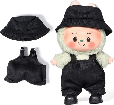 AICase for Labubu Clothes Designer/for Labubu Outfits,Clothes Set for 17cm Lububu Doll,2 Piece Set Hat Clothing for LA BUBU, Boys and Girls Stylish Adorable Dolls Clothes Accessories (No Doll)_1 in Saudi Arabia