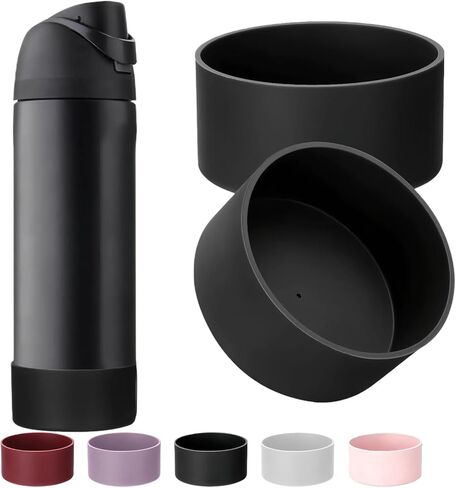 2PCS Protective Boots for Black Cherry Owala 24oz 32oz, Anti-Slip Sleeve Cover for Owala FreeSip Water Bottles Accessories in Saudi Arabia