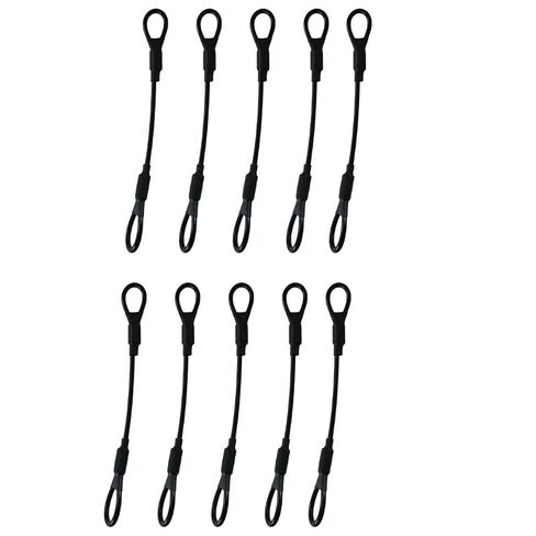 10 Pcs 5.9 Inch Stainless Steel Safety Wire Rope,PVC Coated Security Cable with Loops for Outdoor Gate, Chain Lock, Hanging & Security Use in Saudi Arabia