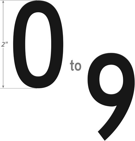 SmartSign Number Stickers 0-9 Die-Cut Vinyl Number Labels | 100 Pieces Kit, 3" Character Height, Black, Made in USA in Saudi Arabia