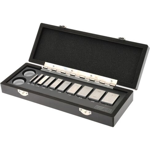 SPI Gage Block Set, Steel, Rectangle, 0.105-1 inch Range, 10 Pieces, AS-1 Grade, 0.000012 inch Tolerance, NIST Certified in Saudi Arabia