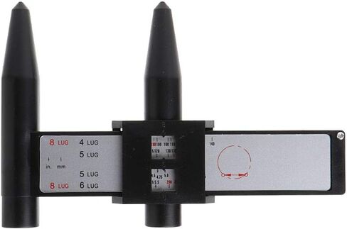 Wheel PCD Gauge PCD Caliper Ruler for Rim 4, 5, 6, 8 Holes Bolt Gauge Bolt Pattern Tool 100mm Measure to in Kuwait