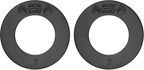 Micro Gainz Calibrated Fractional Weight Plate Set of 2 Plates, Choose Set (.25LB-1.25LB), Designed for Olympic Barbells for Strength Training & Micro Loading Bar Weights, Made in USA in Saudi Arabia