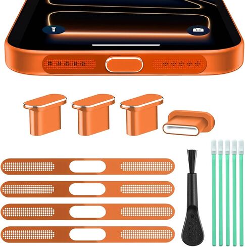 4 Pack iPhone Dust Plug kit Lightning Port Plug with Phone Speaker Cover Compatible with iPhone 14, 13,12,11, Pro, Max Series Protector Charging Port Dust Cover in Saudi Arabia