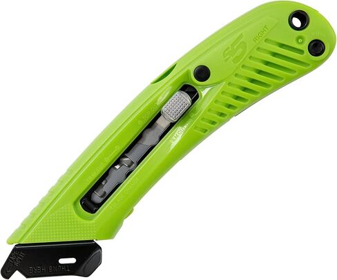 Pacific Handy Cutter S5R Box Cutter | Heavy Duty Utility Knife, Tape Splitter, & Film Cutter | 3-Position Retractable Box Cutter with Easy Blade Change | For Right Handed Users in Kuwait