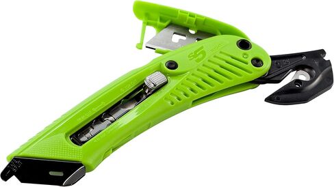 Pacific Handy Cutter S5R Box Cutter | Heavy Duty Utility Knife, Tape Splitter, & Film Cutter | 3-Position Retractable Box Cutter with Easy Blade Change | For Right Handed Users in Kuwait