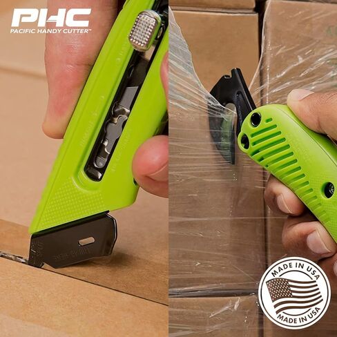 Pacific Handy Cutter S5R Box Cutter | Heavy Duty Utility Knife, Tape Splitter, & Film Cutter | 3-Position Retractable Box Cutter with Easy Blade Change | For Right Handed Users in Kuwait