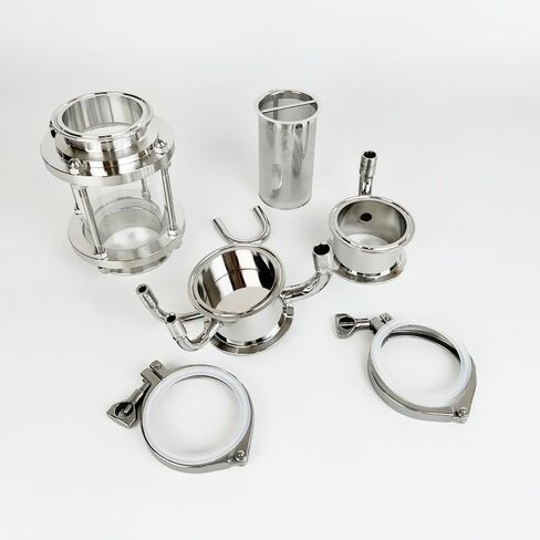 4"(102mm) FlangeOD119mm Soxhlet Extractor Set with Diopter and Basket,SS304 Rectification Accessories in Saudi Arabia