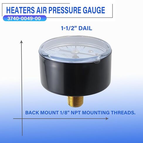 Oil Burner Pumps Test Gauge 70-025-0100 heaters Air Pressure Gauge ，Vacuum Pressure Gauge 21-1115 Fits Desa, Reddy, Master, Remington, All-Pro, Dyna Glo, Dayton, Knipco, etc Kerosene heaters in Kuwait