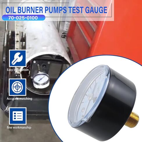 Oil Burner Pumps Test Gauge 70-025-0100 heaters Air Pressure Gauge ，Vacuum Pressure Gauge 21-1115 Fits Desa, Reddy, Master, Remington, All-Pro, Dyna Glo, Dayton, Knipco, etc Kerosene heaters in Kuwait