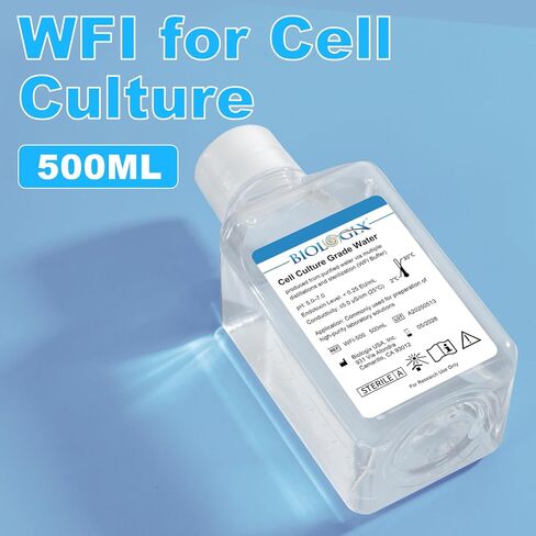 Lab Cell Culture Grade Sterile Water, Endotoxin ＜0.25 EU/mL, 500ml Multiple Distillations & Sterilization, USP Grade Solutions in Laboratories in Saudi Arabia