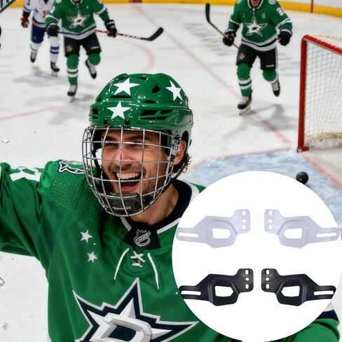 2 Pair Hockey Helmet Ear Loops Protective Ear Guard Replacement Part Installation Sports Accessories Helmet Ear Covers Strap for Hockey Training and Match Use in Saudi Arabia