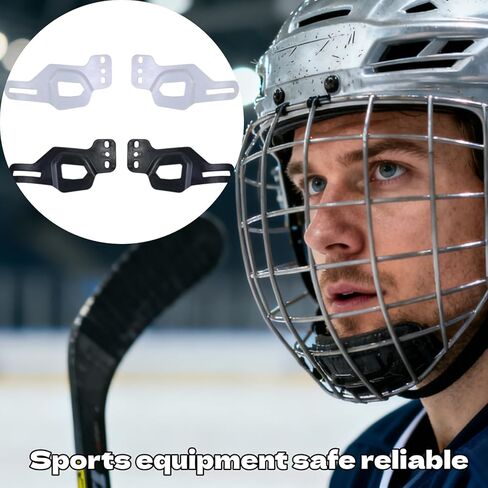 2 Pair Hockey Helmet Ear Loops Protective Ear Guard Replacement Part Installation Sports Accessories Helmet Ear Covers Strap for Hockey Training and Match Use in Saudi Arabia