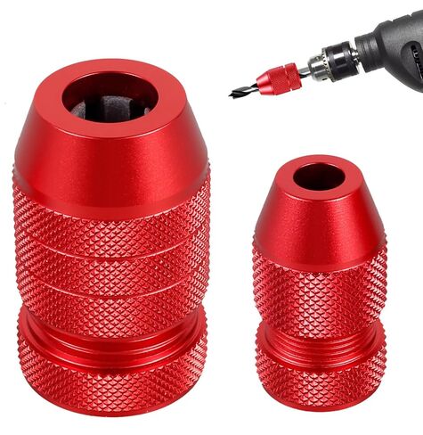 2 Pcs Drill Depth Stop Collar Set, Adjustable Aluminum Drill Bit Stopper with Protective Nylon Inner Ring, Fits 5/64"-7/16" Bits, Precision Depth Controller for Woodworking & Plastics in Kuwait