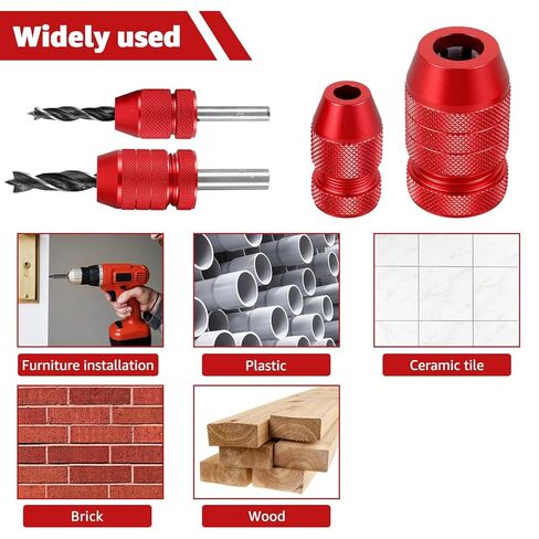2 Pcs Drill Depth Stop Collar Set, Adjustable Aluminum Drill Bit Stopper with Protective Nylon Inner Ring, Fits 5/64"-7/16" Bits, Precision Depth Controller for Woodworking & Plastics in Kuwait