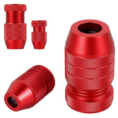 2 Pcs Drill Depth Stop Collar Set, Adjustable Aluminum Drill Bit Stopper with Protective Nylon Inner Ring, Fits 5/64"-7/16" Bits, Precision Depth Controller for Woodworking & Plastics in Kuwait