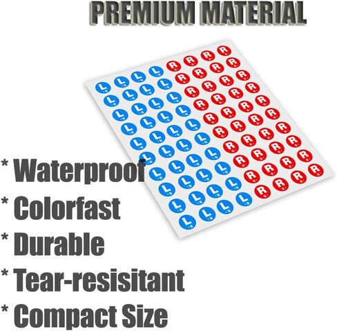 3 Sheets(240PCS) 15MM L & RStickers for Marking Left and Right Direction Indicator Sticker Waterproof Self Adhesive L R Label Stickers Round Stickers in Saudi Arabia