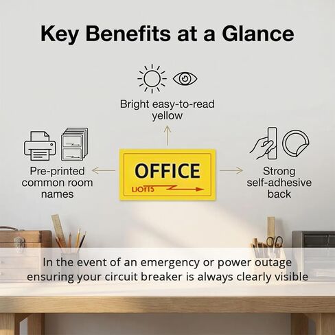 258PCS Circuit Breaker Labels Fuse Box Stickers Electrical Panel Labels for Breaker Box Organization (Yellow) in Saudi Arabia