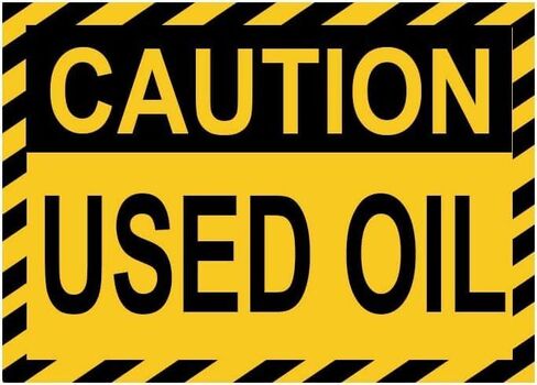 Caution Used Oil Stickers 7 X 5 Inch Waterproof Hazard Waste Labels Waste Oil Stickers for Container,Storage Tanks,Drums,Canisters (10 Pcs) in Saudi Arabia
