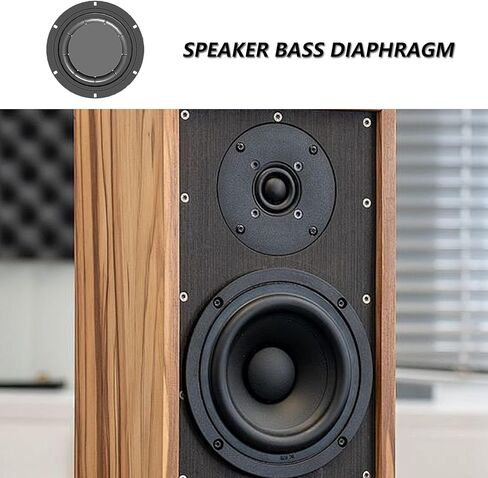 8 Inch Passive Radiator, Round Bass Loudspeaker Diaphragm for Audiophiles, Diaphragm Plate Rubber Plate for Subwoofer Repair Car Woofer Membrane Replacement in Saudi Arabia