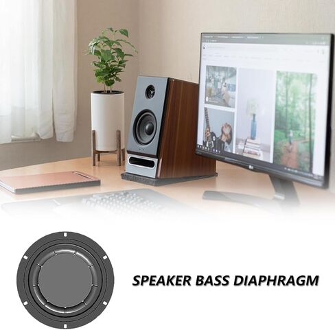 8 Inch Passive Radiator, Round Bass Loudspeaker Diaphragm for Audiophiles, Diaphragm Plate Rubber Plate for Subwoofer Repair Car Woofer Membrane Replacement in Saudi Arabia