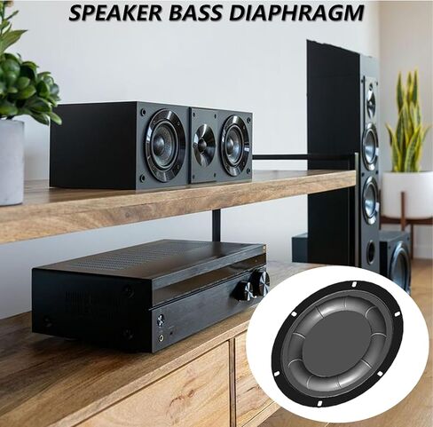 8 Inch Passive Radiator, Round Bass Loudspeaker Diaphragm for Audiophiles, Diaphragm Plate Rubber Plate for Subwoofer Repair Car Woofer Membrane Replacement in Saudi Arabia