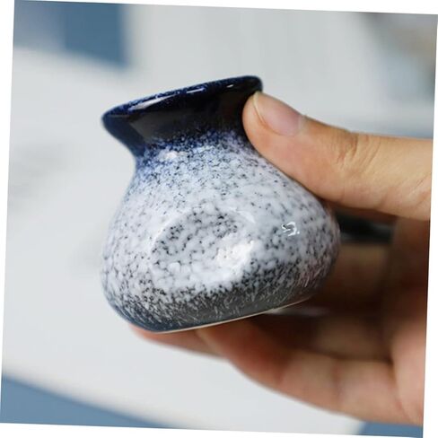 IMIKEYA Ceramic Toothpick Holder Dispenser - Blue Japanese Style Toothpick Container for Home and Restaurant - Decorative Organizer Stylish Tabletop Accessory in Saudi Arabia