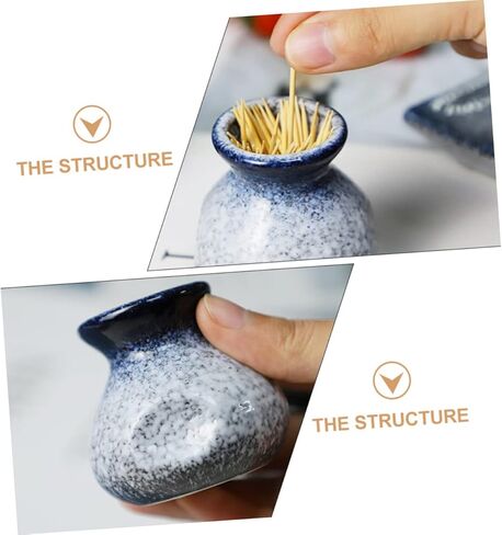 وعاء مسواك سيراميك محمول موزع مسواك أنيق للمنزل والمطبخ مع تلميع سلس وتصميم أنيق للتخزين النظيف in Kuwait