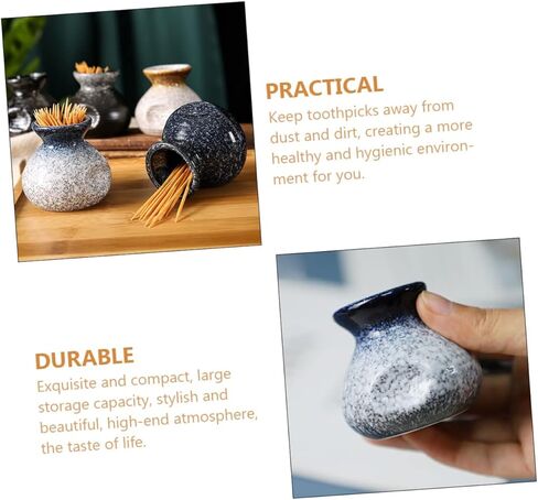 وعاء مسواك سيراميك محمول موزع مسواك أنيق للمنزل والمطبخ مع تلميع سلس وتصميم أنيق للتخزين النظيف in Kuwait
