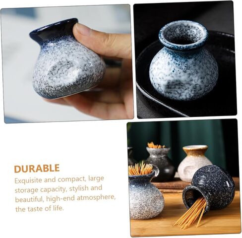 وعاء مسواك سيراميك محمول موزع مسواك أنيق للمنزل والمطبخ مع تلميع سلس وتصميم أنيق للتخزين النظيف in Kuwait