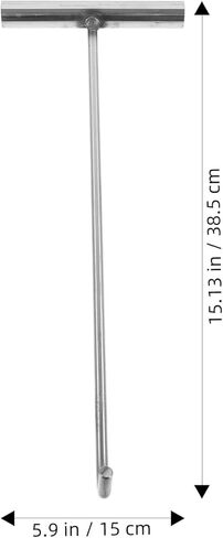 GANAZONO Stainless Steel Heavy Duty Manhole Cover Lifting Hook Round Pump Hook End Multipurpose Lifting Pulling Tool for Tanks Storm Drains Sewer Lids in Saudi Arabia
