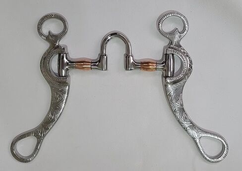Gallop Western AL Engraved Correction Show Bit/Med Port Copper Barrels in Saudi Arabia