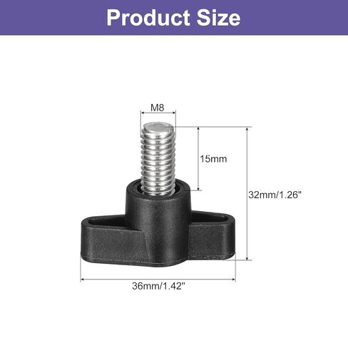 5Pcs Clamping Screw Knob, M8 x 15mm Metric 304 Stainless Steel T Shaped Thumb Screws Handle for Quick Remove Hand Tightening Knob Replacement in Saudi Arabia
