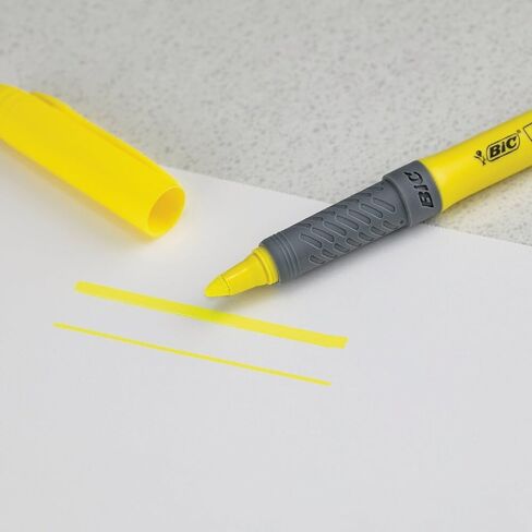 Bicgblp21yw - Brite Liner Grip Highlighter ، طرف إزميل ، أصفر ، 2 عبوة in Saudi Arabia