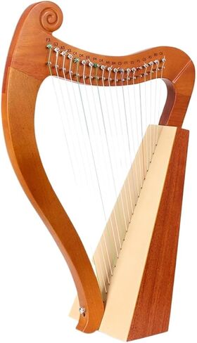 Lap Harp 15 19 String Mini Harp Lyre Piano Solid Wooden Portable Musical Instrument Stringed with Tuning Wrench for Beginners(19 strings) in Saudi Arabia