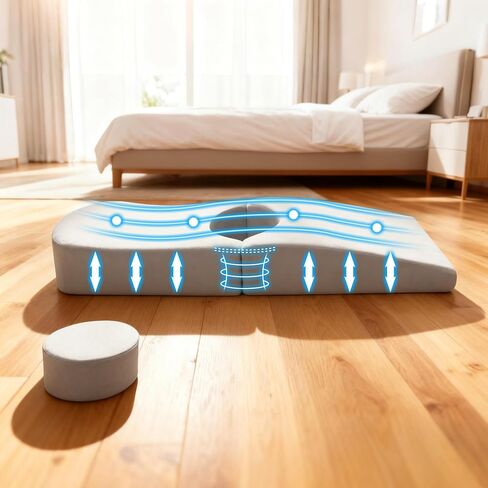 BBL Bed After Surgery for Sleeping, Larger Ergonomic BBL Pillow with Hole, High-Density Support Foam Brazilian Butt Lift Recovery Mattress with Removable Cover (Grey) in Saudi Arabia