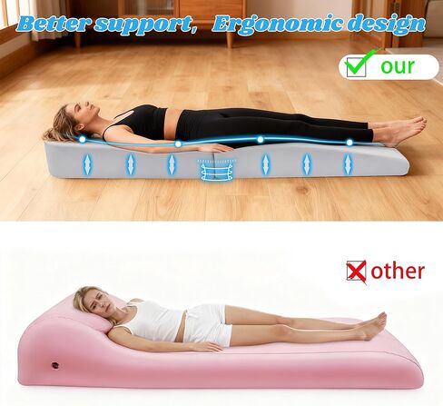 BBL Bed After Surgery for Sleeping, Larger Ergonomic BBL Pillow with Hole, High-Density Support Foam Brazilian Butt Lift Recovery Mattress with Removable Cover (Grey) in Saudi Arabia