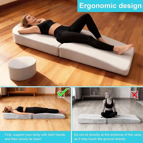 BBL Bed After Surgery for Sleeping, Larger Ergonomic BBL Pillow with Hole, High-Density Support Foam Brazilian Butt Lift Recovery Mattress with Removable Cover (Grey) in Saudi Arabia