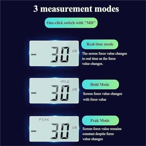 Handheld Digital Tension Meter, Portable Wire Tensile Strength Tester, 3 Measurement Modes, for Industrial Filaments & Wires (20N) in Saudi Arabia