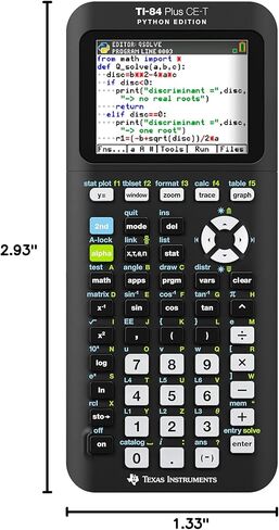 Texas Instruments Ti-84 Plus CE-T Python Edition Calculator (Display Color) Black in Kuwait