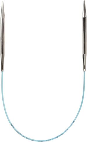 skacel by addi Circular Knitting Needles, 16 Inch (40 cm) Rocket Round Plated Brass Knitting Needle Pair with Nylon Cord, 3.5 mm (US Size 4) in Kuwait