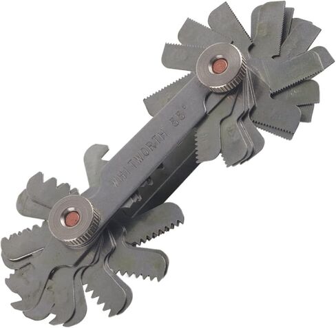 Thread Plug Gage 52Pcs - Stainless Steel Screw Pitch Measuring Tool & Threads (60° & 55°) in Saudi Arabia