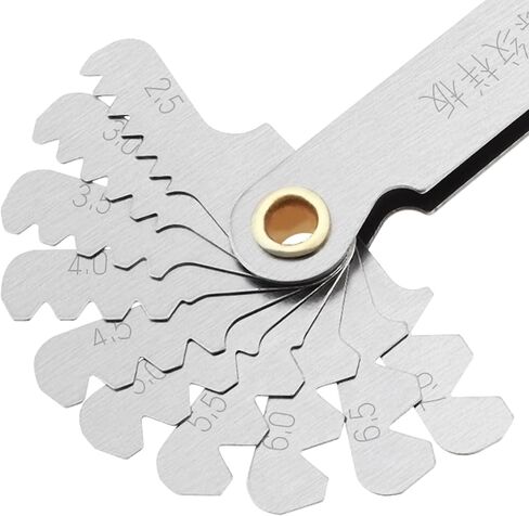 Thread Screw Pitch, Thread Gauge Pitch Measures, Stainless Steel 60° Screw Pitch Gauge, Cutting Gauge Tool Measuring Set (Metric, 0.5-7.0 Blades) in Saudi Arabia