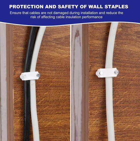 FINEFIX ½ White Plastic Wire Staples Secure 14/2, 12/2, 10/2, NM Electrical Wires – Durable Insulated Design, 50 Pcs per Bottle Secure & Durable Electrical Wire Fastening Solution in Saudi Arabia