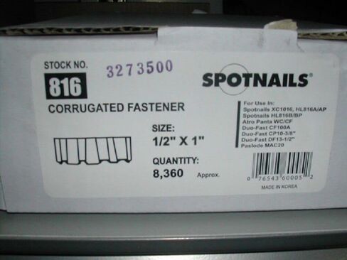 Spot Nails Spot Nails 816 Corrugate Staple 1/2-inch for Senco SC2 and other similar tools 8,400 per box in Saudi Arabia