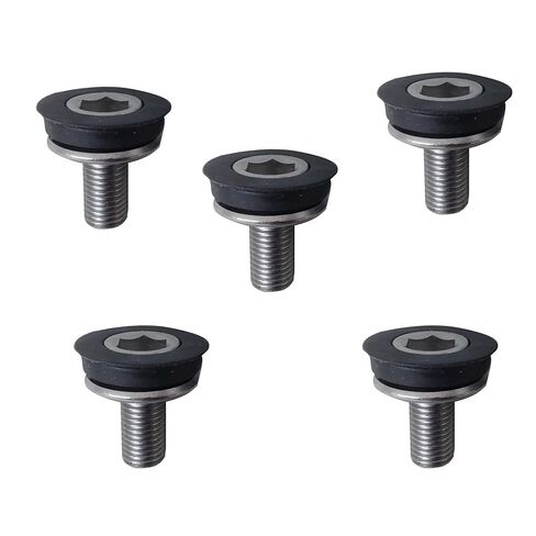 5PCS M8x15mm Bicycle Hex Crank Fixing Bolt with Cap for Mountain/Road Bike Square Hole Crank Base in Saudi Arabia
