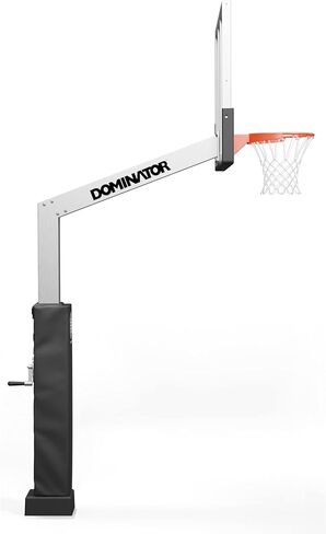 طوق كرة سلة Dominator Premium Inground قابل للتعديل - لوح خلفي من الألومنيوم مقاوم للكسر مقاس 72 بوصة مع تعليق 4 بوصات - هدف كرة سلة قابل للتعديل - يمكن ضبطه من 7 أقدام إلى 10 بوصات، مصنوع من الألومنيوم عالي التحمل المقاوم للصدأ in Kuwait