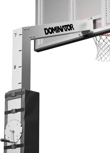 طوق كرة سلة Dominator Premium Inground قابل للتعديل - لوح خلفي من الألومنيوم مقاوم للكسر مقاس 72 بوصة مع تعليق 4 بوصات - هدف كرة سلة قابل للتعديل - يمكن ضبطه من 7 أقدام إلى 10 بوصات، مصنوع من الألومنيوم عالي التحمل المقاوم للصدأ in Kuwait